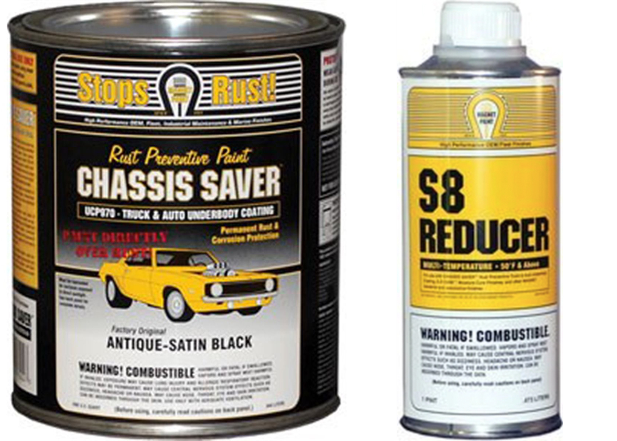 Paint 1 Quart Satin Black Chassis Saver & 1 Pint Reducer New